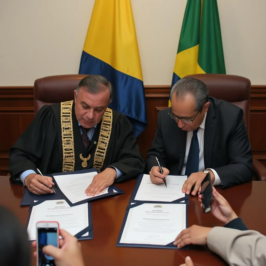 Firma de acuerdo con universidad brasileña